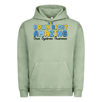 Pigment Oil Green down right amazing down syndrome awareness Urban Hoodie - MaliasSmallBusiness