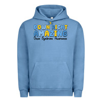 Pigment Pebble Blue down right amazing down syndrome awareness Urban Hoodie - MaliasSmallBusiness