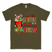 Army Green i run on coffee and christmas cheer Classic Tee - Zillion Design Studio