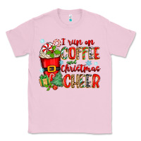Bubblegum Pink i run on coffee and christmas cheer Classic Tee - Zillion Design Studio