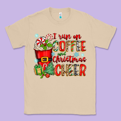 I Run On Coffee And Christmas Cheer Classic Tee Designed By Zillion Design Studio