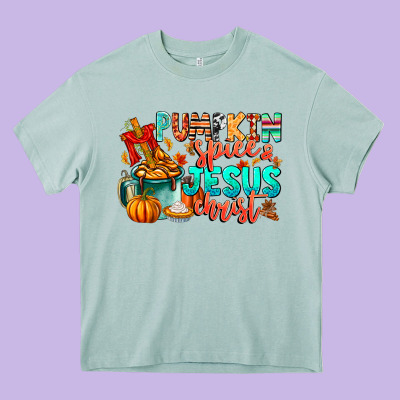 Pumpkin Pie Jesus Christ Heavy Core Tee Designed By Cowhidedigitalart