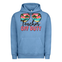 Pigment Pebble Blue teacher off duty Urban Hoodie - MaliasSmallBusiness