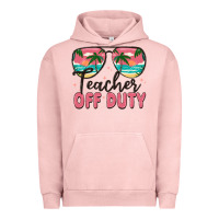 Pigment Salmon teacher off duty Urban Hoodie - MaliasSmallBusiness