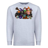 Heather Grey halloween farm animals truck Premium Sweatshirt - RacoonDesign