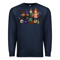 Navy halloween farm animals truck Premium Sweatshirt - RacoonDesign