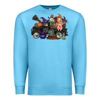 Ocean Blue halloween farm animals truck Premium Sweatshirt - RacoonDesign