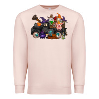 Pale Pink halloween farm animals truck Premium Sweatshirt - RacoonDesign