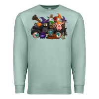 Seafoam halloween farm animals truck Premium Sweatshirt - RacoonDesign