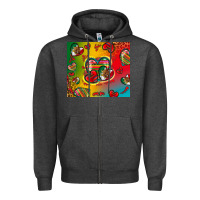 Charcoal Heather mexico hearts Zipper Hoodie - Zillion Design Studio