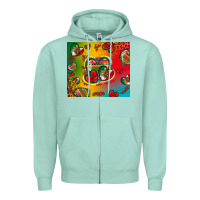 Seafoam mexico hearts Zipper Hoodie - Zillion Design Studio