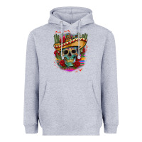 Heather Grey mexican skeleton Heavyweight Hoodie - CTS Tumbler Store
