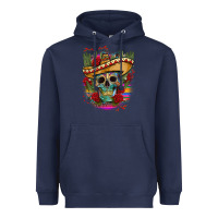 Navy mexican skeleton Heavyweight Hoodie - CTS Tumbler Store