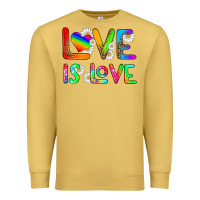 Antique Gold love is love Premium Sweatshirt - HRA Design Shop