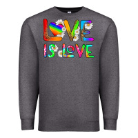 Charcoal Heather love is love Premium Sweatshirt - HRA Design Shop