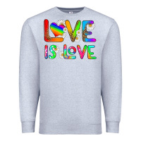 Heather Grey love is love Premium Sweatshirt - HRA Design Shop