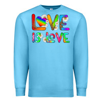 Ocean Blue love is love Premium Sweatshirt - HRA Design Shop
