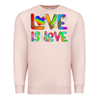 Pale Pink love is love Premium Sweatshirt - HRA Design Shop