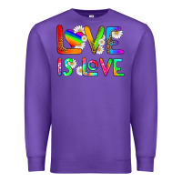 Purple love is love Premium Sweatshirt - HRA Design Shop