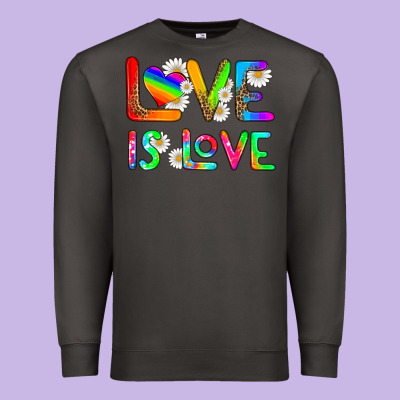 Love Is Love Premium Sweatshirt Designed By Hra Design Shop