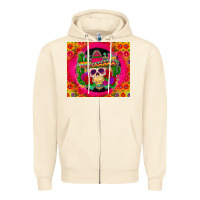 Sandshell mexican skull Zipper Hoodie - Zillion Design Studio