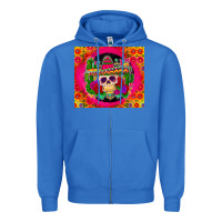 True Royal mexican skull Zipper Hoodie - Zillion Design Studio