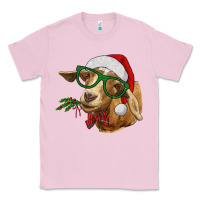 Bubblegum Pink Christmas Glasses Goat Classic Tee - RanaPortraitStore