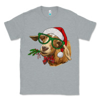 Heather Grey Christmas Glasses Goat Classic Tee - RanaPortraitStore