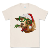 Natural Christmas Glasses Goat Classic Tee - RanaPortraitStore