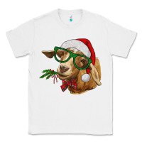 White Christmas Glasses Goat Classic Tee - RanaPortraitStore