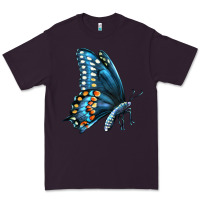 Plum Black Shallowtail Premium Tee - LillyAllenDesigns