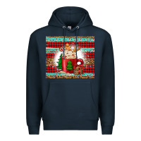 Navy Christmas coffee Premium Hoodie - Jasminsmagicworld
