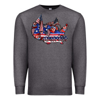 Charcoal Heather america Premium Sweatshirt - CowhideDigitalArt