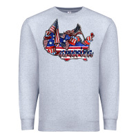 Heather Grey america Premium Sweatshirt - CowhideDigitalArt
