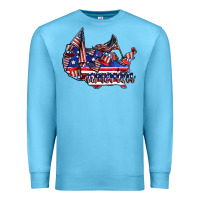 Ocean Blue america Premium Sweatshirt - CowhideDigitalArt