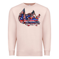 Pale Pink america Premium Sweatshirt - CowhideDigitalArt