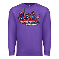 Purple america Premium Sweatshirt - CowhideDigitalArt