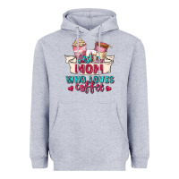 Heather Grey just a mom who loves coffee Heavyweight Hoodie - Zillion Design Studio