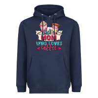 Navy just a mom who loves coffee Heavyweight Hoodie - Zillion Design Studio