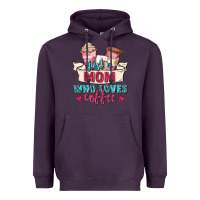 Plum just a mom who loves coffee Heavyweight Hoodie - Zillion Design Studio