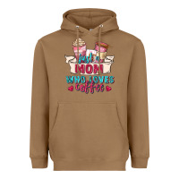 Toasted Coconut just a mom who loves coffee Heavyweight Hoodie - Zillion Design Studio