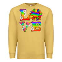 Antique Gold love and sunflower Premium Sweatshirt - HRA Design Shop