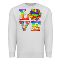 Dove Grey love and sunflower Premium Sweatshirt - HRA Design Shop