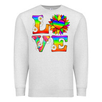Oatmeal Heather love and sunflower Premium Sweatshirt - HRA Design Shop