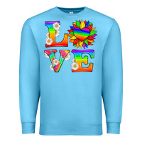 Ocean Blue love and sunflower Premium Sweatshirt - HRA Design Shop