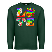 Sports Green love and sunflower Premium Sweatshirt - HRA Design Shop