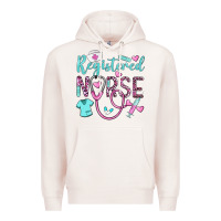 Pale Pink registered nurse rn Premium Hoodie - BarkalooDesign