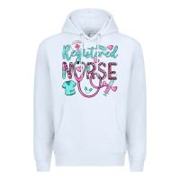 White registered nurse rn Premium Hoodie - BarkalooDesign