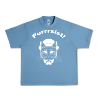 Pebble Blue Purrrsist Urban Heavy Tee - Bettercallsaul