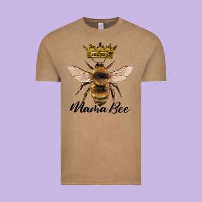Mama Bee With Crown Vintage Tee Designed By Artiststas